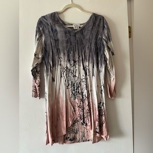 Parsley & Sage ombre gradient wrap-style tunic/dress, size medium